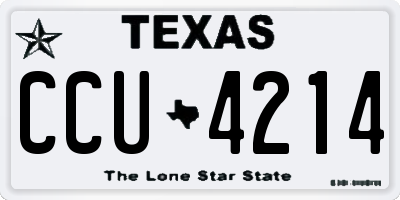 TX license plate CCU4214