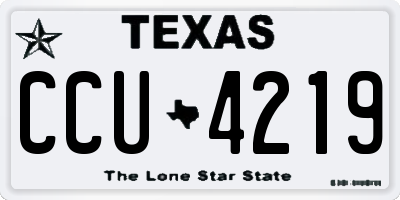 TX license plate CCU4219