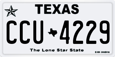TX license plate CCU4229