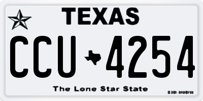 TX license plate CCU4254
