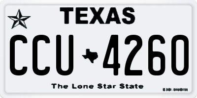 TX license plate CCU4260