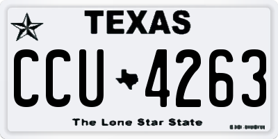 TX license plate CCU4263