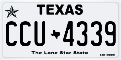 TX license plate CCU4339