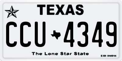 TX license plate CCU4349