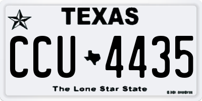 TX license plate CCU4435