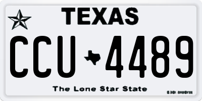 TX license plate CCU4489