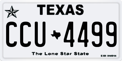TX license plate CCU4499
