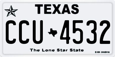 TX license plate CCU4532