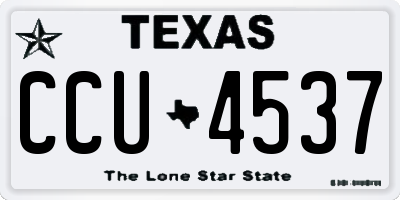 TX license plate CCU4537