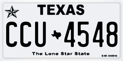 TX license plate CCU4548