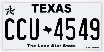 TX license plate CCU4549