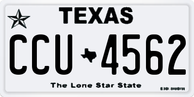 TX license plate CCU4562