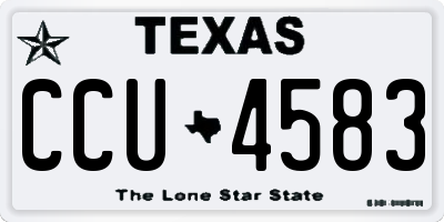 TX license plate CCU4583