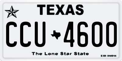 TX license plate CCU4600