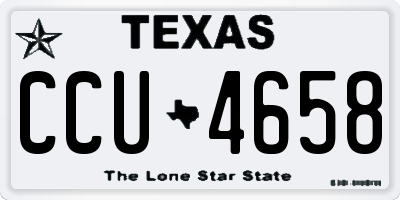 TX license plate CCU4658