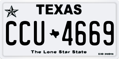 TX license plate CCU4669