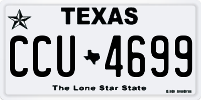TX license plate CCU4699