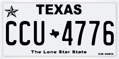 TX license plate CCU4776