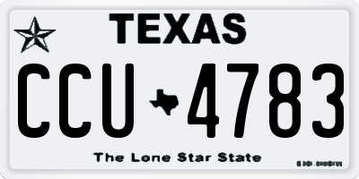 TX license plate CCU4783