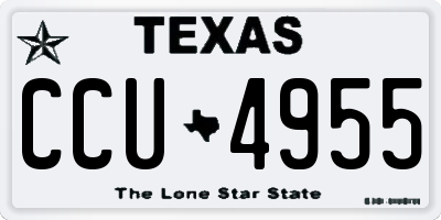 TX license plate CCU4955