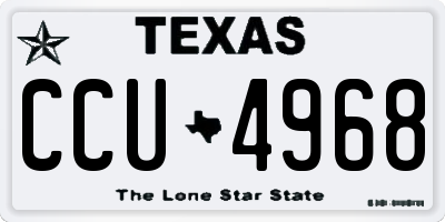 TX license plate CCU4968