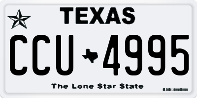 TX license plate CCU4995