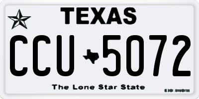 TX license plate CCU5072