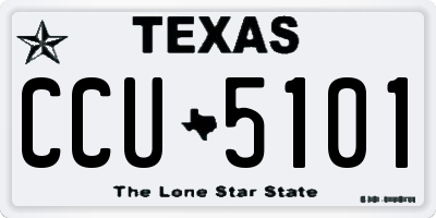 TX license plate CCU5101