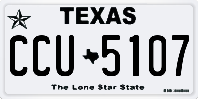 TX license plate CCU5107