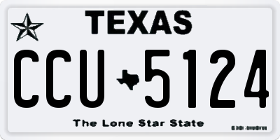 TX license plate CCU5124