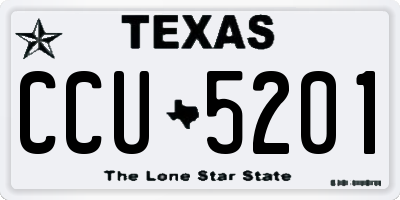 TX license plate CCU5201