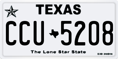 TX license plate CCU5208