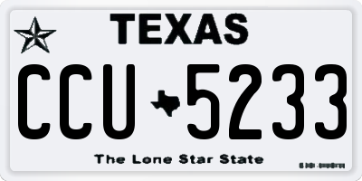 TX license plate CCU5233