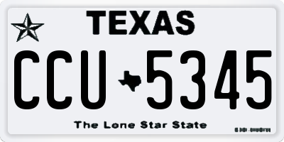 TX license plate CCU5345