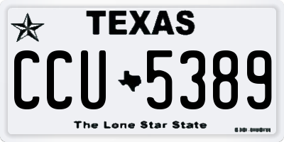 TX license plate CCU5389
