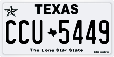 TX license plate CCU5449