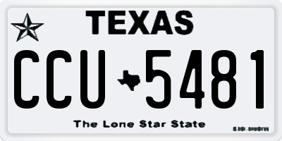 TX license plate CCU5481