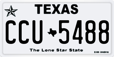 TX license plate CCU5488