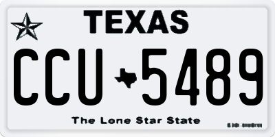 TX license plate CCU5489