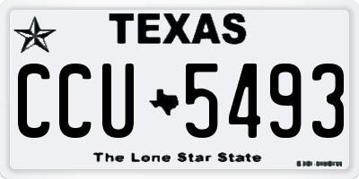TX license plate CCU5493