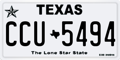 TX license plate CCU5494