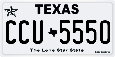 TX license plate CCU5550
