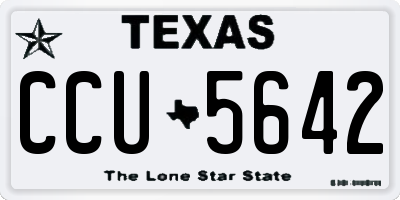 TX license plate CCU5642