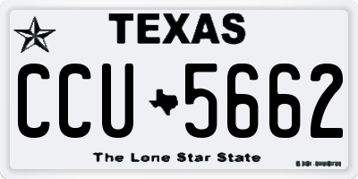 TX license plate CCU5662
