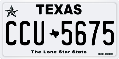 TX license plate CCU5675