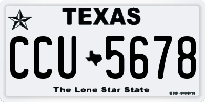 TX license plate CCU5678