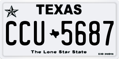 TX license plate CCU5687