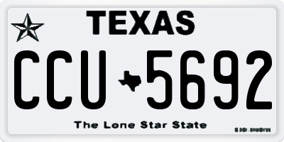 TX license plate CCU5692