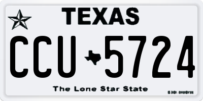 TX license plate CCU5724