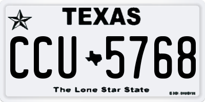 TX license plate CCU5768